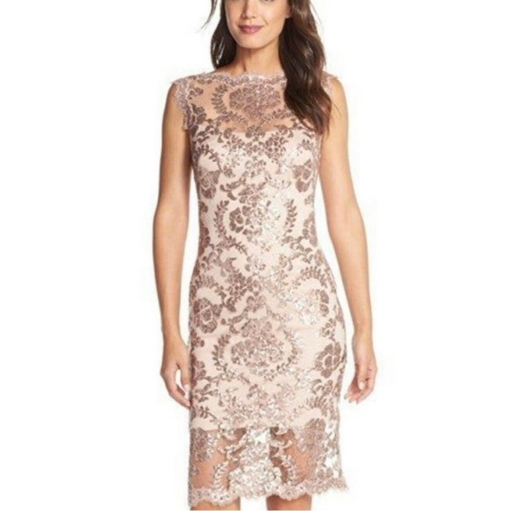Tadashi Shoji Pink Lace Dress - Picture 2 of 8